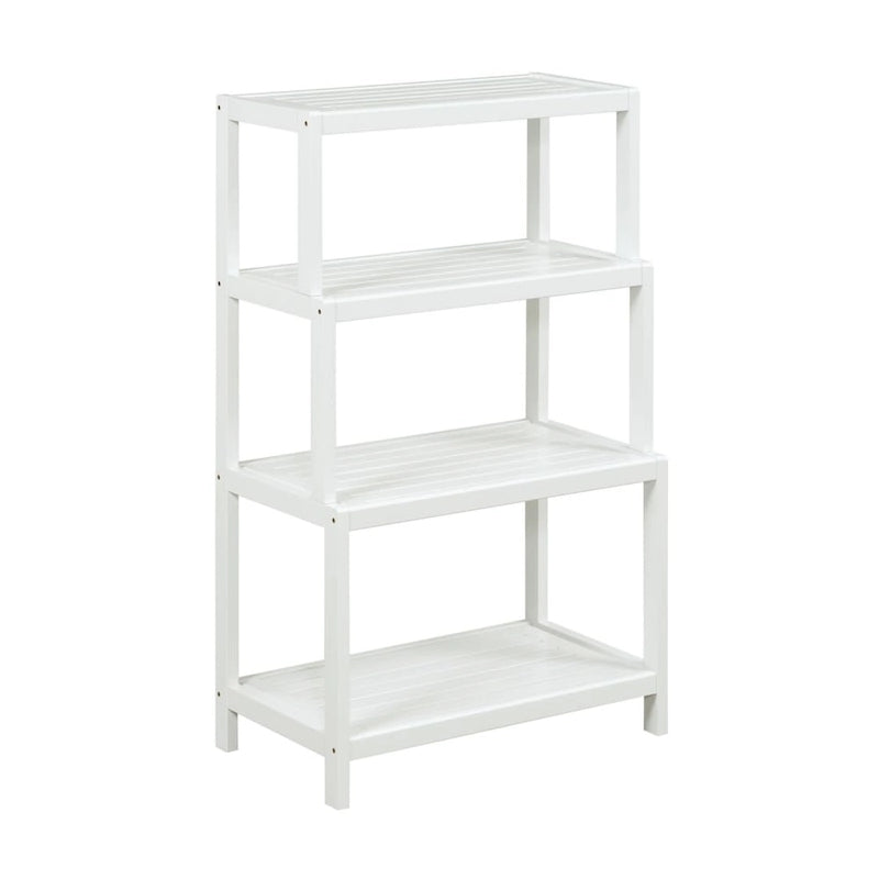 Blonde/Chestnut/Espresso/Graphite/Merlot/White 4-Tier Stepback Bookcase