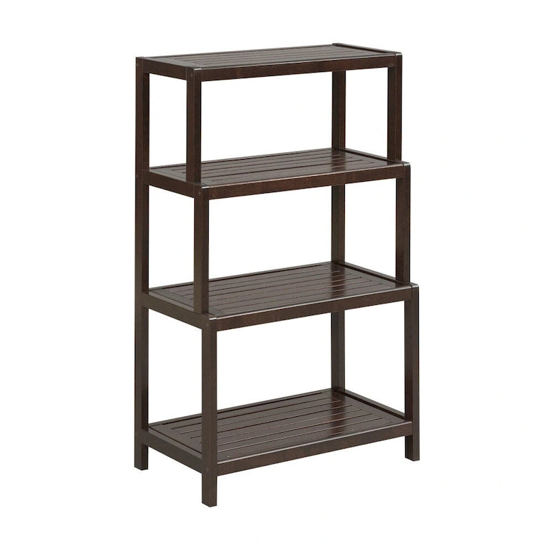 Blonde/Chestnut/Espresso/Graphite/Merlot/White 4-Tier Stepback Bookcase
