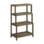 Blonde/Chestnut/Espresso/Graphite/Merlot/White 4-Tier Stepback Bookcase