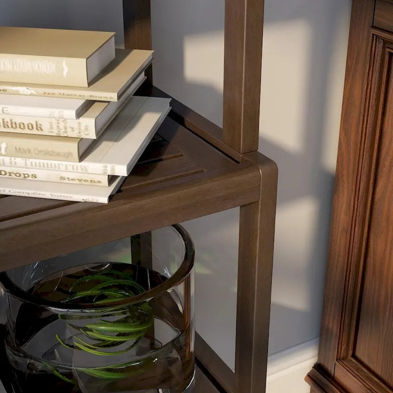Blonde/Chestnut/Espresso/Graphite/Merlot/White 4-Tier Stepback Bookcase