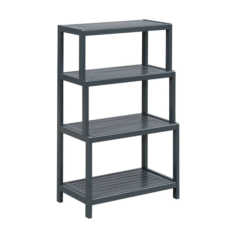 Blonde/Chestnut/Espresso/Graphite/Merlot/White 4-Tier Stepback Bookcase