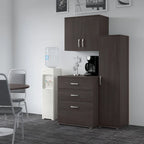White / Platinum Gray / Storm Gray 3-Piece Modular Storage Set with Floor and Wall Cabinets