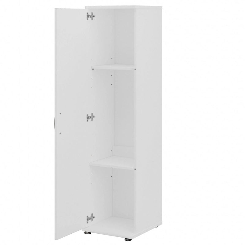 White / Platinum Gray / Storm Gray 3-Piece Modular Storage Set with Floor and Wall Cabinets