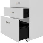 White / Platinum Gray / Storm Gray 3-Piece Modular Storage Set with Floor and Wall Cabinets