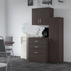 White / Platinum Gray / Storm Gray 3-Piece Modular Storage Set with Floor and Wall Cabinets
