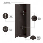 White / Platinum Gray / Storm Gray 3-Piece Modular Storage Set with Floor and Wall Cabinets