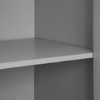 White Coastal Style Accent Cabinet with Beadboard Doors and Adjustable Shelves, Single