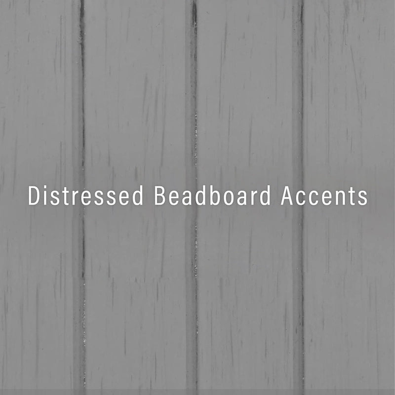 White Coastal Style Accent Cabinet with Beadboard Doors and Adjustable Shelves, Single