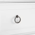 White Traditional Kitchen Pantry Cabinet with Drawer and Adjustable Shelves, Single