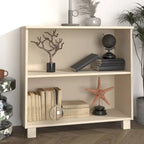 Dark Gray/Honey Brown/White 2-Shelf Solid Pine Sideboard, 33.5"W