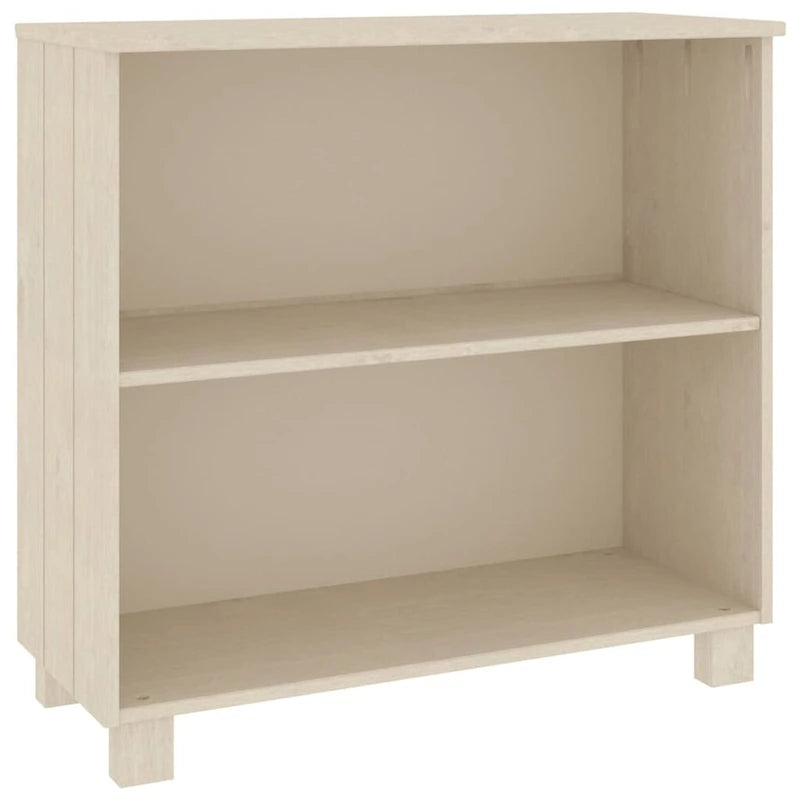 Dark Gray/Honey Brown/White 2-Shelf Solid Pine Sideboard, 33.5"W
