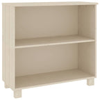 Dark Gray/Honey Brown/White 2-Shelf Solid Pine Sideboard, 33.5"W