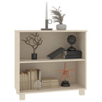Dark Gray/Honey Brown/White 2-Shelf Solid Pine Sideboard, 33.5"W