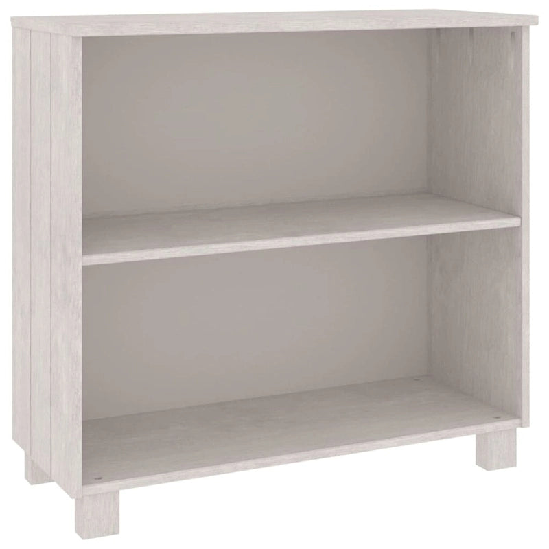 Dark Gray/Honey Brown/White 2-Shelf Solid Pine Sideboard, 33.5"W
