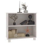 Dark Gray/Honey Brown/White 2-Shelf Solid Pine Sideboard, 33.5"W