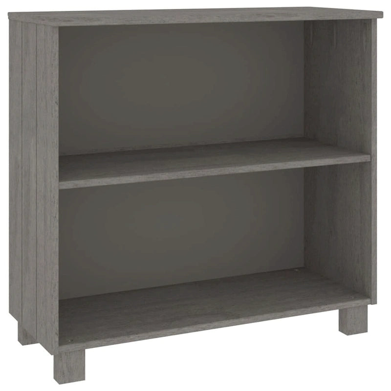 Dark Gray/Honey Brown/White 2-Shelf Solid Pine Sideboard, 33.5"W