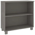 Dark Gray/Honey Brown/White 2-Shelf Solid Pine Sideboard, 33.5"W