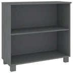 Dark Gray/Honey Brown/White 2-Shelf Solid Pine Sideboard, 33.5"W