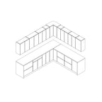 Kitchen Modern Collection Black Color Base Size 10x8,5Ft Wide - 102x120