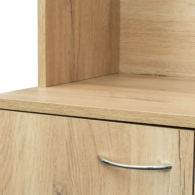 70.87 Tall Wardrobe& Kitchen Cabinet, with 6-Doors, 1-Open Shelves and 1-Drawer for bedroom