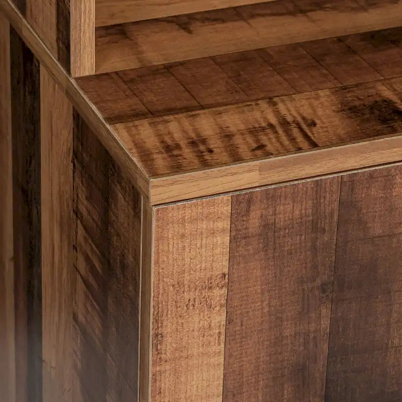 70.87 Tall Wardrobe& Kitchen Cabinet, with 6-Doors, 1-Open Shelves and 1-Drawer for bedroom