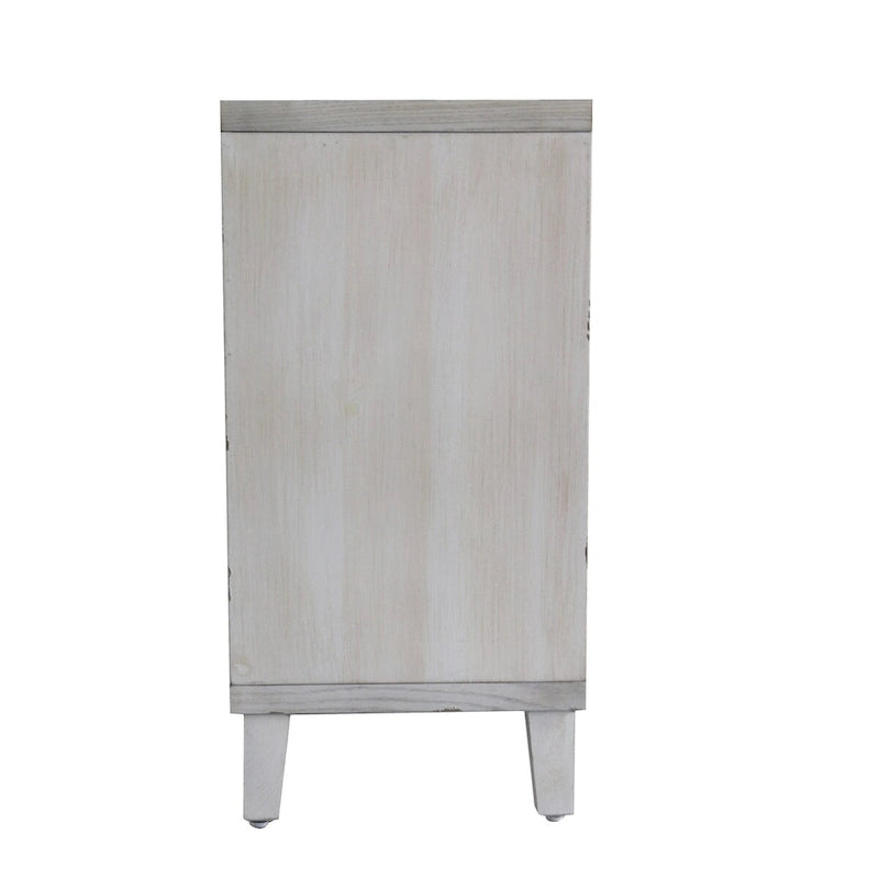 Accent Cabinet 4 Shutter Door Wooden Cabinet Sideboard Buffet Server Cabinet - N/A