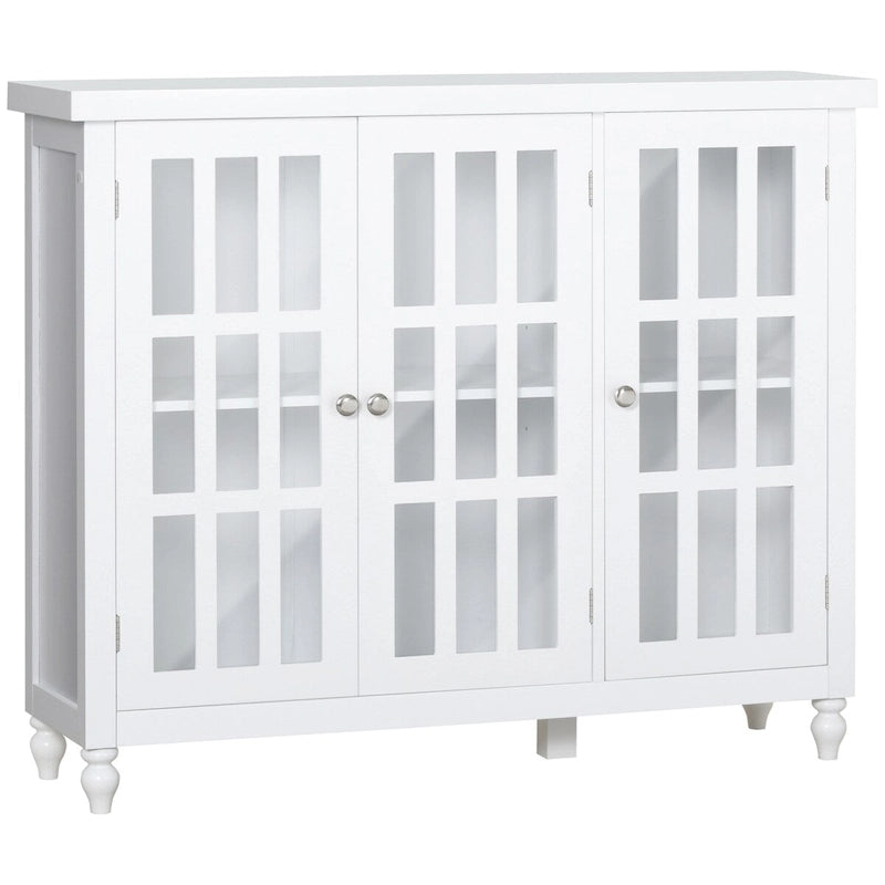 69 Tall Storage Cabinet with Movable Storage Shelves, Modern Style Pantry Cupboard Cabinet with Soft Close Doors, Coffee