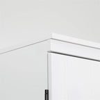 White 4-Door Kitchen Pantry Cabinet, 6-Tier Shelving