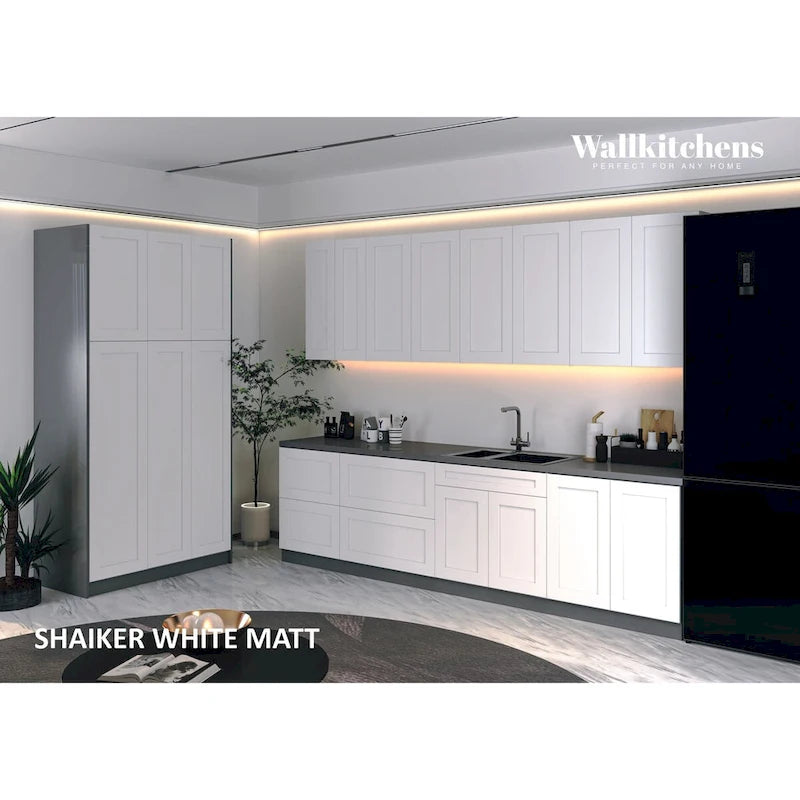Kitchen Oasis Collection White Matte Color Base Size 10Ft Wide - 123x50