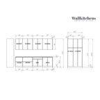 Kitchen Oasis Collection White Matte Color Base Size 10Ft Wide - 123x50