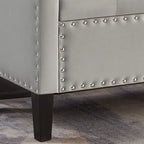 Black / Gray / Beige / Navy Velvet Tufted Storage Bench with Nailhead Trim, Single