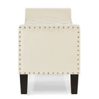 Black / Gray / Beige / Navy Velvet Tufted Storage Bench with Nailhead Trim, Single
