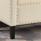 Black / Gray / Beige / Navy Velvet Tufted Storage Bench with Nailhead Trim, Single