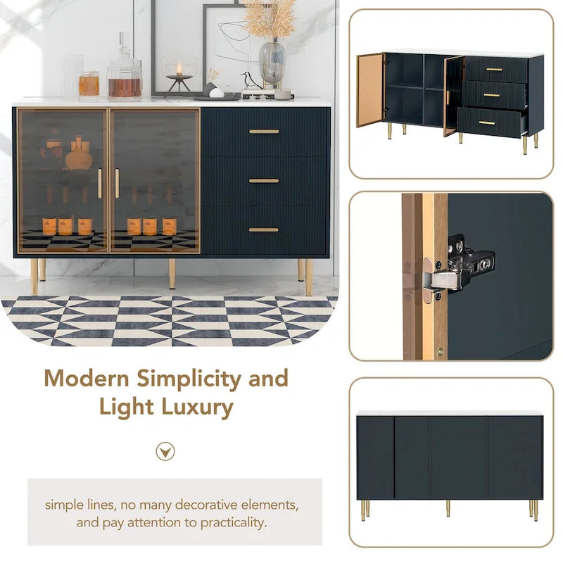 Modern Sideboard MDF Buffet Cabinet