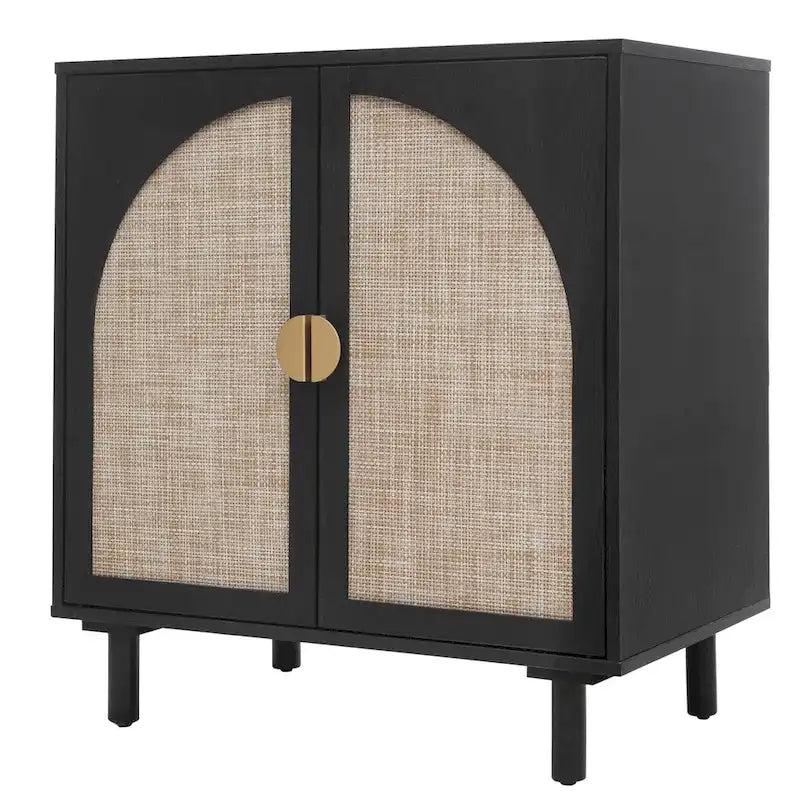 2 Doors Wood Pantry Organizer with Adjustable Laminates, Storage Cabinet for Bedroom, Living Room, Kitchen