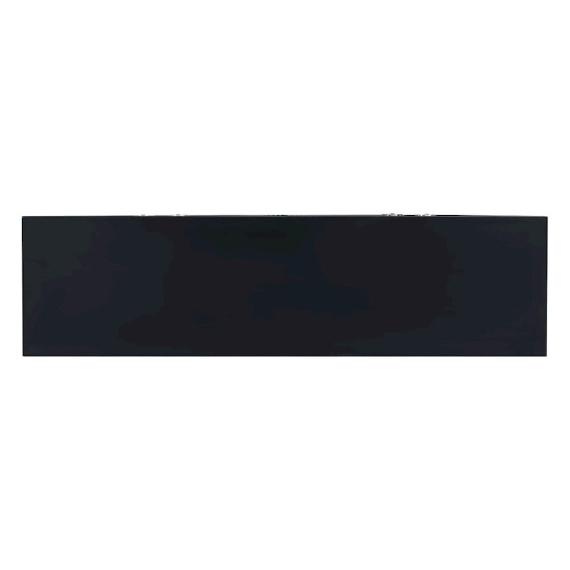 Black / Silver Geometric Pattern Sideboard with Adjustable Shelves, Single, Freestanding