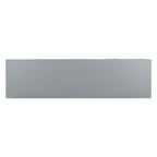 Black / Silver Geometric Pattern Sideboard with Adjustable Shelves, Single, Freestanding