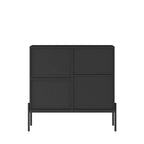Sideboards Buffets Cabinet Home Coffee Bar Cabinet,with Drawers,2 Cabinets and 6-Bottle Wine Rack for Living Room(Black)