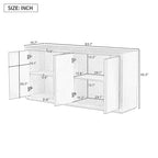 Distinctive Features of a Four-Door Cabinet Sideboard with Ash Veneer suitable for Hallway, Entryway, Living Room