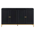 Modern Sideboard with 4 door cabinet with Metal Handles and Adjustable Shelves