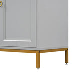 Modern Sideboard with 4 door cabinet with Metal Handles and Adjustable Shelves
