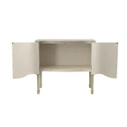 Distressed Cream 2-Door Server with Brass Handles, 36"W