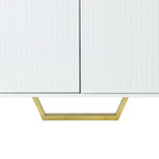 Modern Stylish Freestanding Wooden Sideboard with Imitation Marble Sticker TableTop