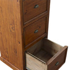 Brown 3-Drawer Reclaimed Pine File Cabinet, 23"W