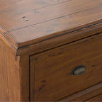 Brown 3-Drawer Reclaimed Pine File Cabinet, 23"W