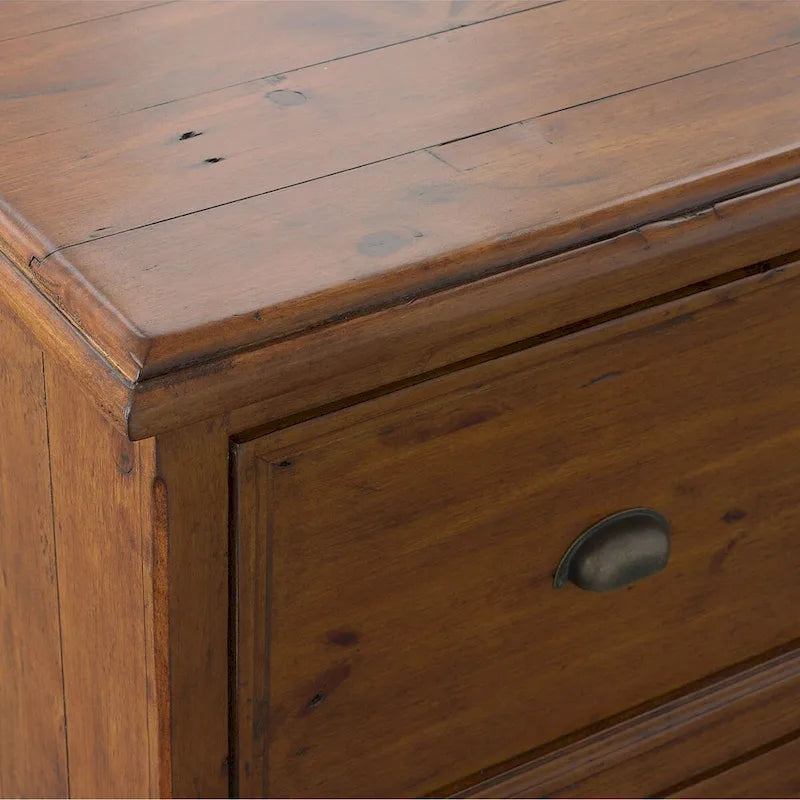 Brown 3-Drawer Reclaimed Pine File Cabinet, 23"W