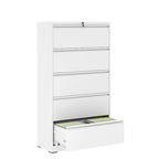 5 Drawer Metal Lateral File Cabinet,Filing Cabinet with Lock,Lockable File Cabinet for Home Office,Locking Metal File Cabinet
