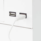 All-in-One USB charging 5 Compartments Desk Organizer - White