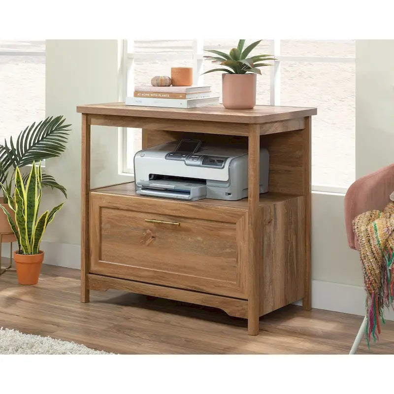 Sindoori Mango 1-Drawer Lateral File Cabinet with Open Shelf