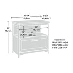 Sindoori Mango 1-Drawer Lateral File Cabinet with Open Shelf